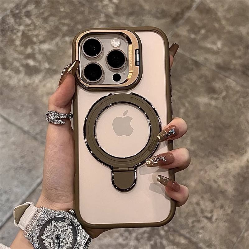 Premium Dual Stand Case for iPhone with Camera Lens Guard