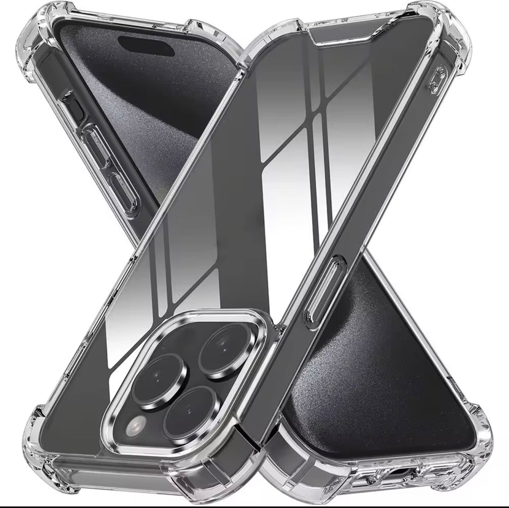 Anti-shock Corner Protective 1.5MM Soft TPU Hard PC Clear Phone Case for iPhone