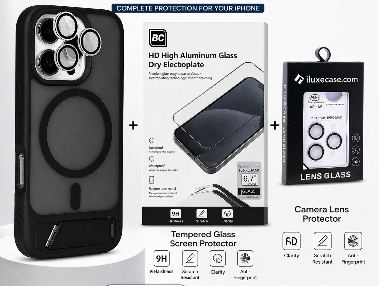 All-in-One iPhone Protection Kit – Premium Case Combo