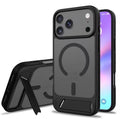 High Quality 2-in-1 Magnetic Holder Frosted TPU+PC Wireless Charge Shockproof Phone Case For iphones